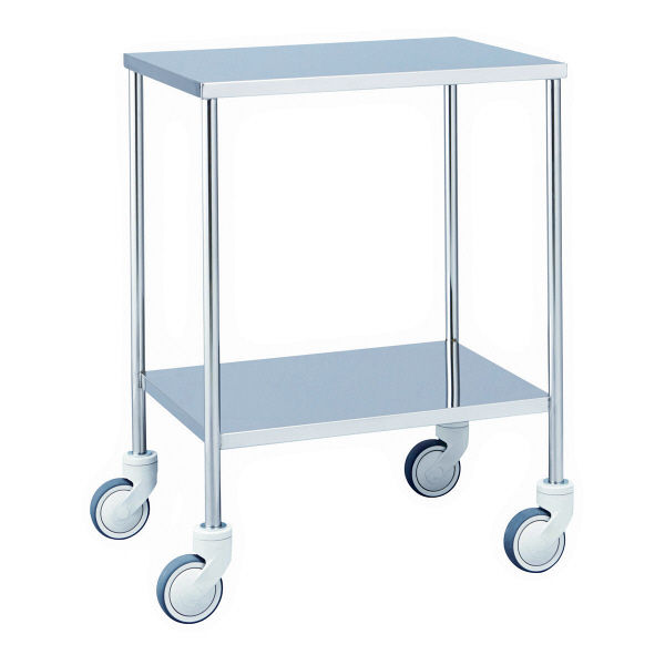 松吉医科器械 抗菌ステンレス器械台 枠無 2段 幅600mm MY-IW100 1台 24-2501-00（直送品）