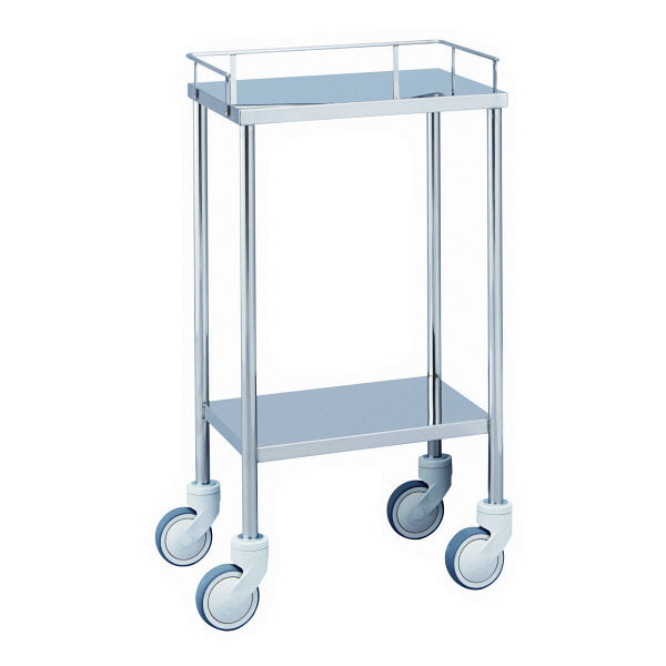 松吉医科器械 抗菌ステンレス器械台 3方枠付 2段 幅450mm MY-IW115 1台 24-2504-00（直送品）