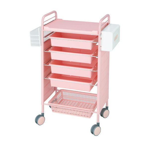 松吉医科器械 カラーアプリワゴン ピンク SN-AP008 1台 24-2440-01-04　マツヨシカタログ（直送品）