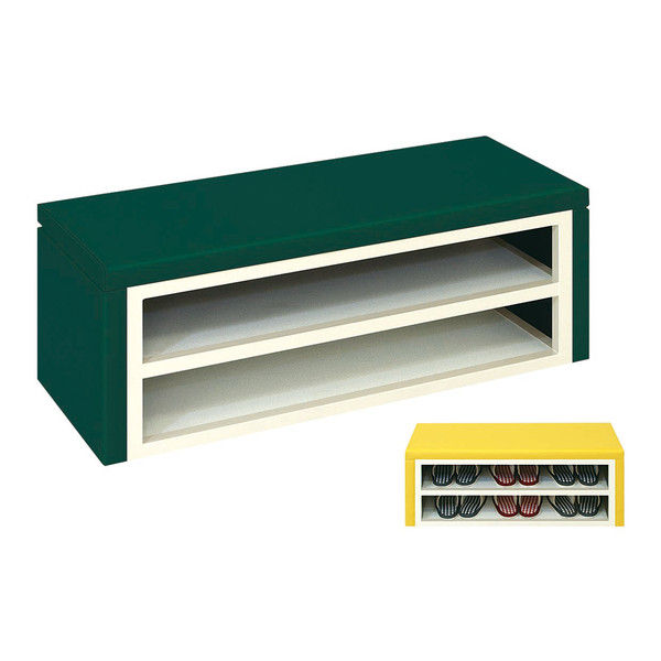 【軒先渡し】高田ベッド 下駄箱ベンチ 幅600mm ライトグリーン TB-858-01 1台 23-7936-00-05（直送品）