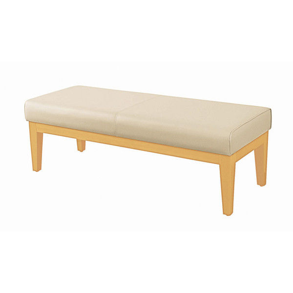 【軒先渡し】ニシキ工業 ロビーチェア 背なし 幅1800mm グリーン WN-1800BN 1台 24-3012-02-02（直送品）