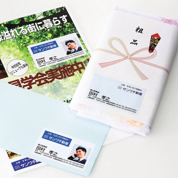 サンワサプライ マルチラベル(名刺サイズ) LB-EM09N 1冊（直送品）