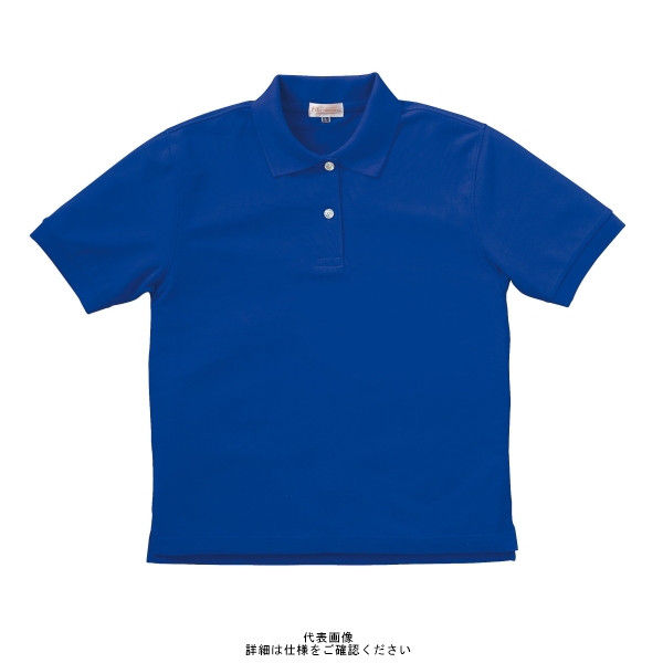 クロダルマ レディース半袖ポロシャツ(ちょうちん袖)(脇スリット) ブルー 4L 26441Lー10ー4L 26441L-10-4L 1枚（直送品）