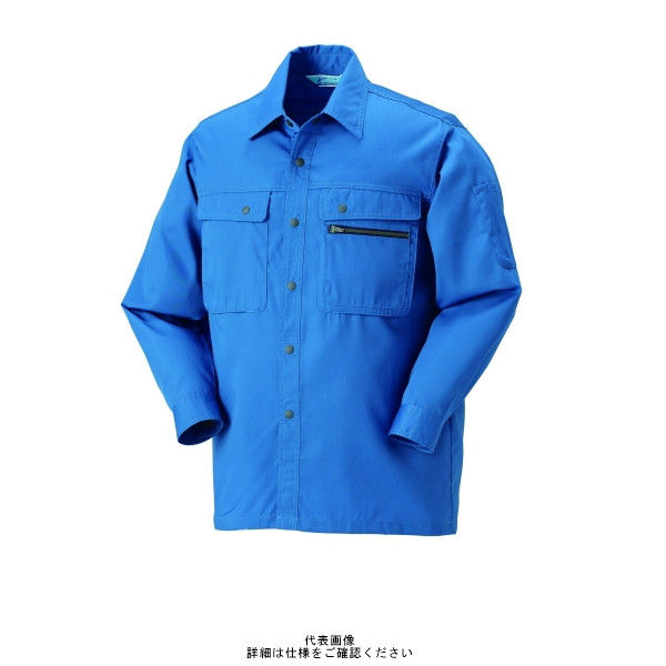 クロダルマ 長袖シャツ ブルー M 25371ー10ーM 25371-10-M 1枚（直送品）
