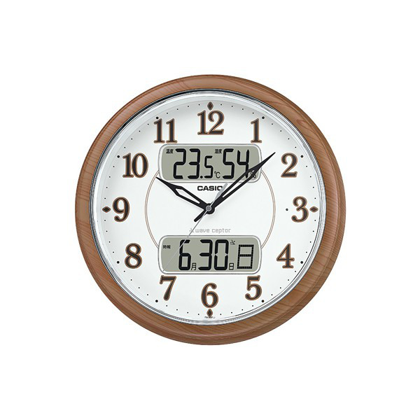 CASIO（カシオ）掛け時計 [電波 ステップ チャイム 温湿度 カレンダー 