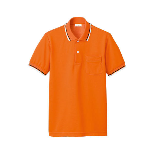 明石スクールユニフォームカンパニー 男女兼用ポロシャツ オレンジ 4L UZQ707-10-4L（直送品）