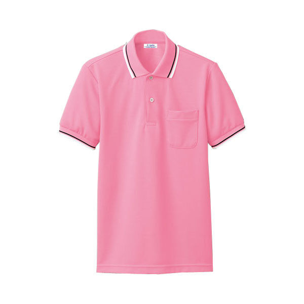 明石スクールユニフォームカンパニー 男女兼用ポロシャツ ピンク 4L UZQ707-14-4L（直送品）