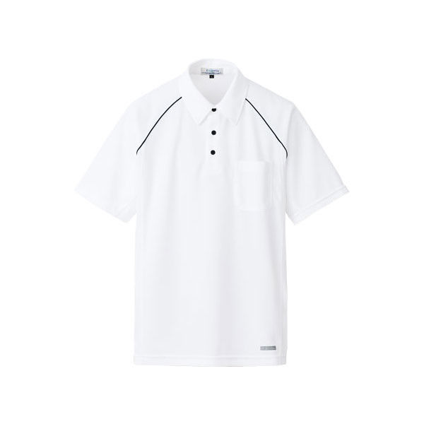 明石スクールユニフォームカンパニー 男女兼用ニットシャツ ホワイト 4L UZQ711E-1-4L（直送品）