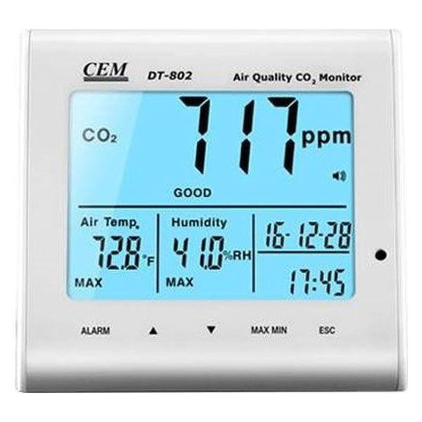 CEM　卓上型二酸化炭素濃度計　DT-802　1個