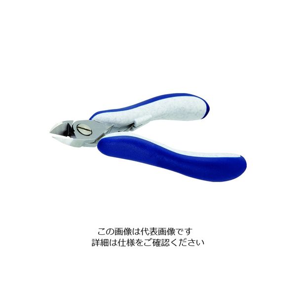 idealtek ESD精密ニッパ 長円ラウンド形 特大 フルフラッシュ刃 125mm ES5162L-CR-BGS-IT 1丁（直送品）