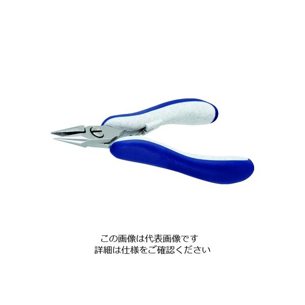 IDEAL-TEK idealtek ESD精密プライヤー 半丸 130mm ギザ付 ES6022-CR-BG-IT 1丁 207-0842（直送品）