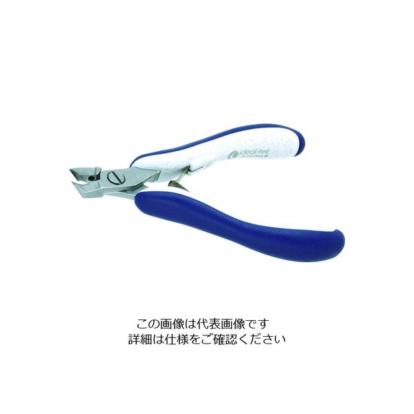 idealtek ESD精密ニッパ タングステン先細形50° フルフラッシュ刃 121mm ES248TX-CR-BGO-IT 1丁（直送品）