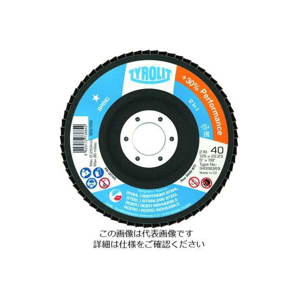 Tyrolit フラップディスク ベーシックタイプ 100mm #80 34318537 1セット(10枚) 195-4399（直送品）