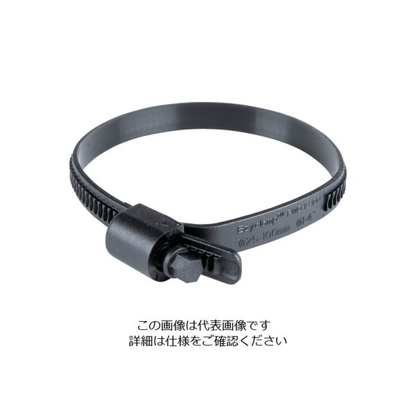 □HCL 樹脂製ホースバンド Ezyclamp 手締めタイプ 締付径25.0〜100.0mm