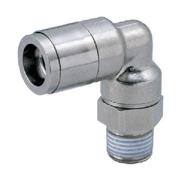 日本ピスコ PISCO チューブフィッティング ブラスエルボ チューブ4 ネジR1/8 ゴムHNBR KL4-01 1個 809-5544（直送品）