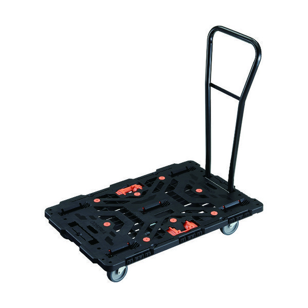 TRUSCO 連結式樹脂製平台車 ビートル 900X600 自在5輪 脱着式ハンドル付 とめたろう付 BT900J5H-E100T 1台（直送品）