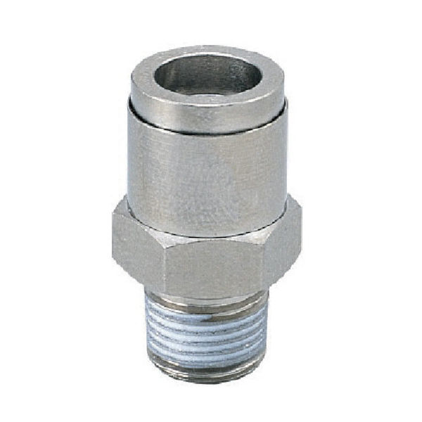 日本ピスコ PISCO チューブフィッティング ブラスストレート チューブ12 ネジR1/2 ゴムHNBR KC12-04 1個（直送品）