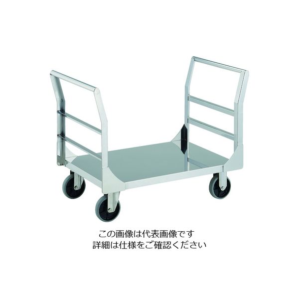 TRUSCO オールステンレス製運搬車 オールステンレス両袖台車 (固定ハンドル・両袖タイプ) 800×450 ASUD-3W 1台（直送品）