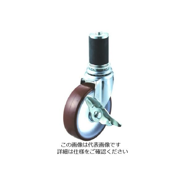 ユーエイ ゴムパイプ24径差込式キャスター自在S付 75径 STF