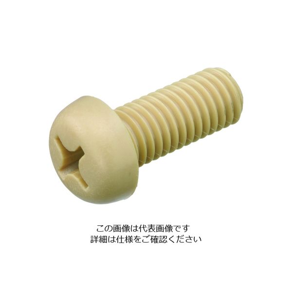 ケミカルスクリュー ポリフェニレンサルファイド 十字穴付ナベ小ネジ M3ー12 (100個入) PPS/PH 1袋(100本)（直送品）