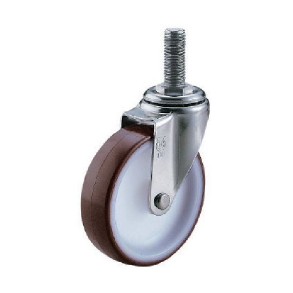 ユーエイ ねじ込みキャスター自在車 100径ウレタン車輪 ET-100UR