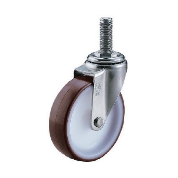 ねじ込み式 自在 キャスター ウレタン 車輪径100mm Eタイプ ET型 ネジ寸法M16×40ピッチ2 ET-100UR-M16-40（直送品）