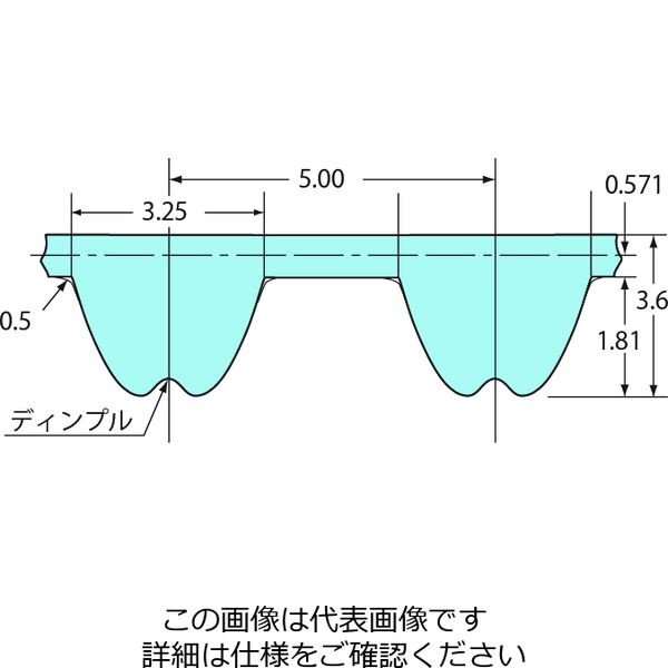 椿本チエイン PXベルト P5M形 BG965P5M10ーW BG965P5M10-W 1セット(2個)（直送品）