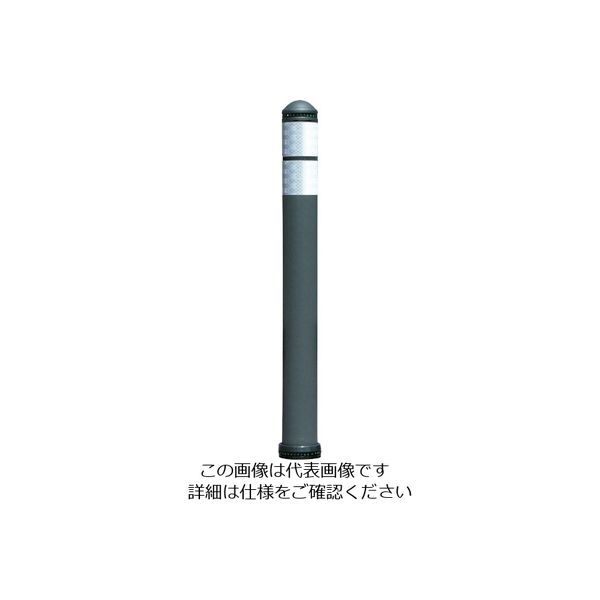 積水樹脂 積水 ウレタン樹脂弾性車止めDKー7 グレー 固定式 DK-7DS-M80 1本 200-7435（直送品）