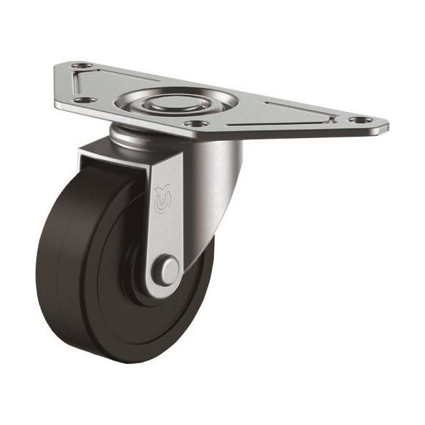 ユーエイ プレート式 自在 キャスター ゴム 車輪径50mm Sタイプ SGC型 取付寸法139×55×42 SGC-50RH 1個（直送品）