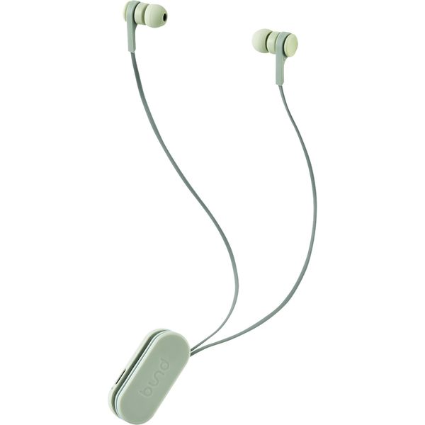 ワイヤレスイヤホン Bluetooth5.0 両耳 コードあり 巻き取り式 クリップ付 グリーン LBT-HPC17GN エレコム 1個