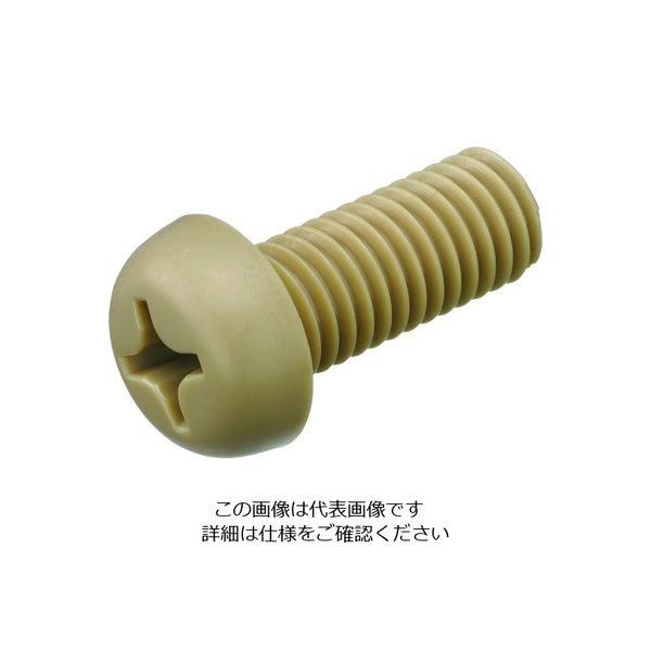 ケミカルスクリュー ポリエーテルエーテルケトン 十字穴付ナベ小ネジ M3ー6 (100個入) PEEK/PH 1袋(100本)（直送品）