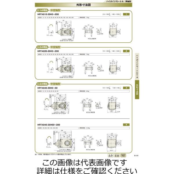 椿本チエイン ハイポイドモートル TAシリーズ 両軸形(モータ無) HRTA010ー24U80S 1個（直送品） 24,375円