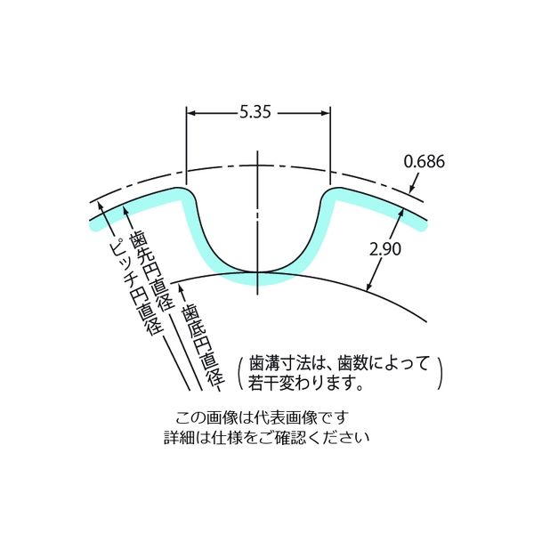 椿本チエイン PXプーリ P8M形 PT40P8M25AF 1個（直送品）