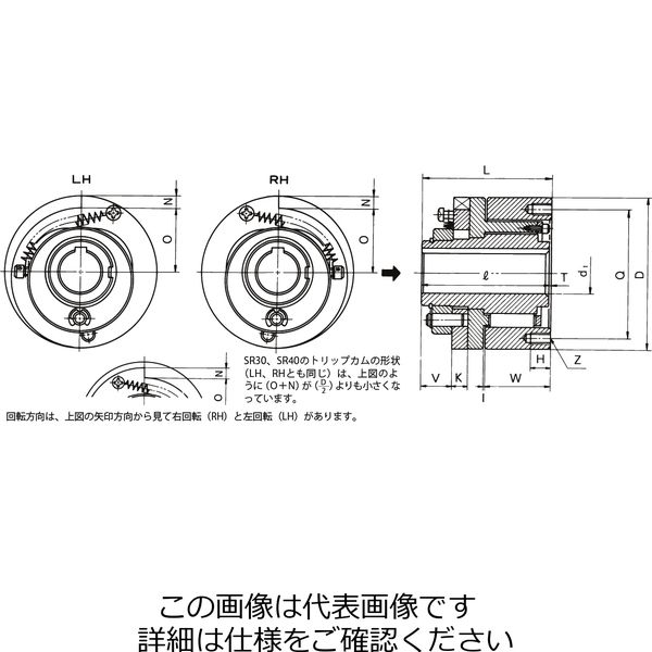 椿本チエイン 一回転クラッチ SRシリーズ SR30ーRH SR30-RH 1個（直送品）