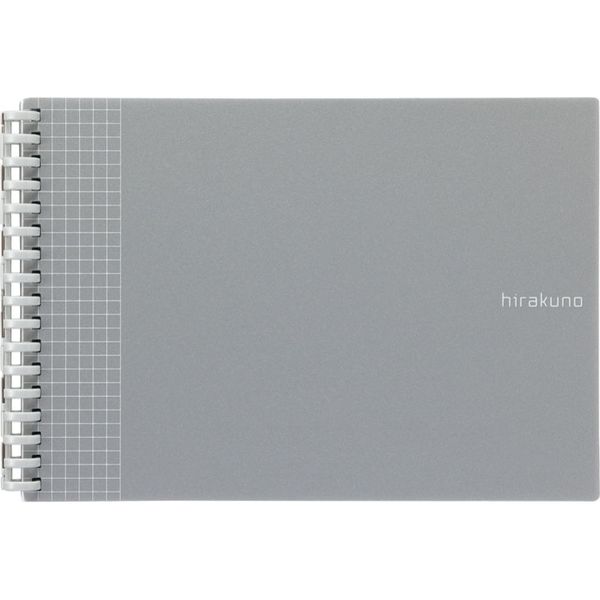 リヒトラブ hirakuno ツイストノート A5E 17穴 リーフ50枚 シルバー N1675-26 1セット（2冊）