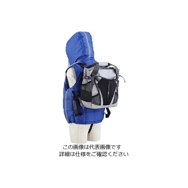 ネストジャパン ツナガード 成人用 固型式ダウンベスト風ライフジャケット＆トート型リュック Mサイズ ブルー TG-V2T（直送品）