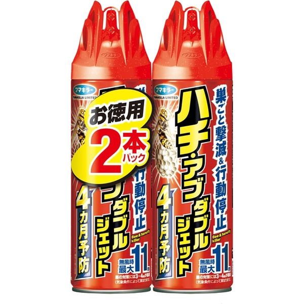 ハチアブダブルジェット 450ml (2本パック×10セット) 9500614 1セット(20本)   殺虫剤　フマキラー（直送品）