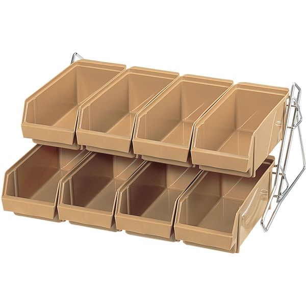 Ｓ型　オーガナイザー　２段４列（８ヶ入）ブラック　1個 江部松商事（取寄品） 15,968円