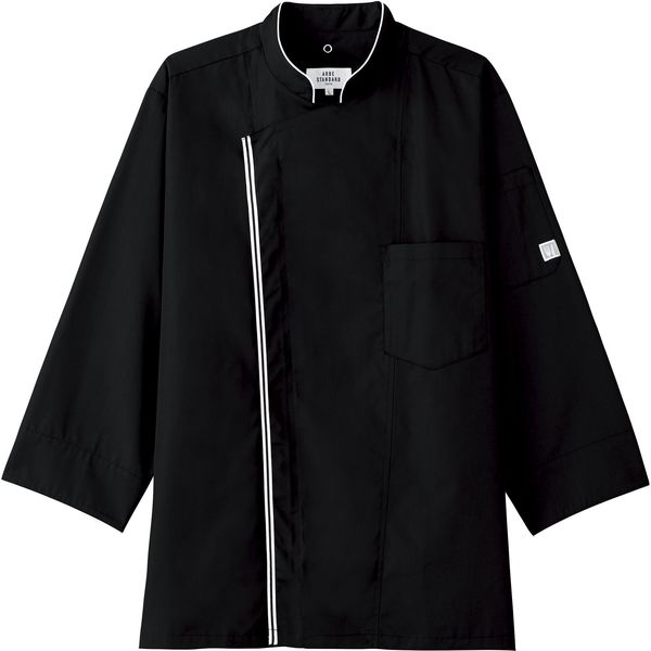チトセ株式会社 コックシャツ（七分袖）兼用　ブラック   4L AS-8702 1枚（取寄品）