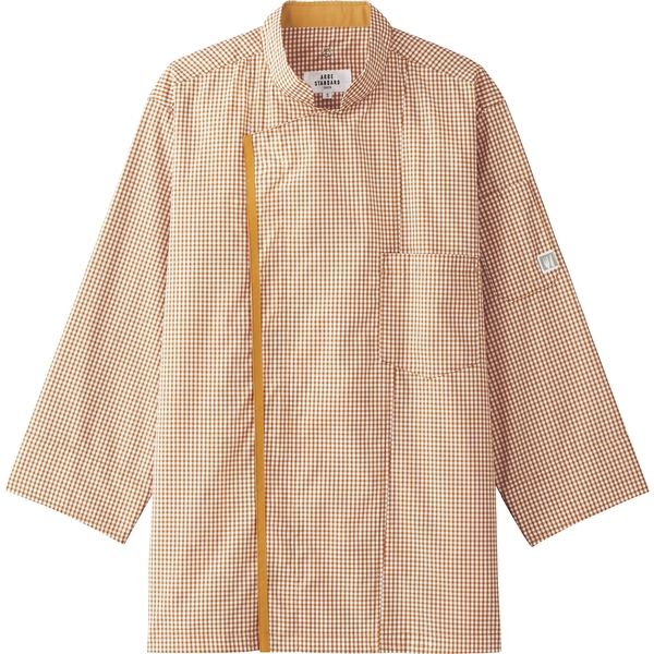 チトセ株式会社 コックシャツ（七分袖）兼用　オレンジ SS AS-8703 1枚（取寄品）