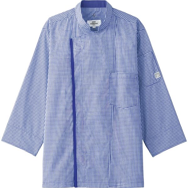 チトセ株式会社 コックシャツ（七分袖）兼用　ブルー S AS-8703 1枚（取寄品）