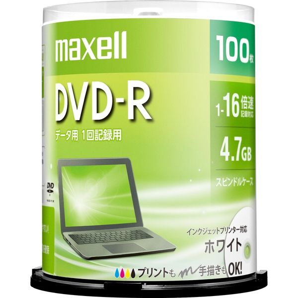 マクセル データ用DVD-R 4.7GB 1-16倍速 DR47PWE.100SP 1パック