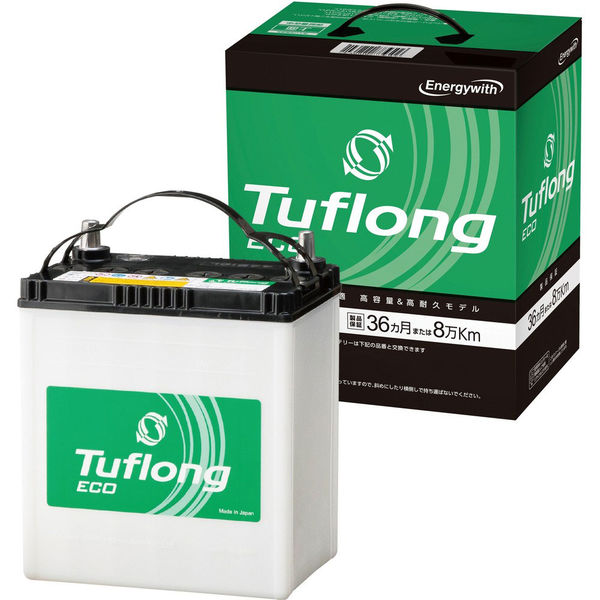 【カー用品】エナジーウィズ 国産車バッテリー 充電制御車対応 高容量 Tuflong ECO ECA-40B19L 1個（直送品）