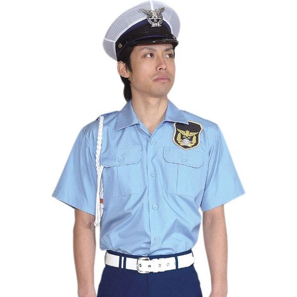 モビメントコスモ 【警備服】夏服 開襟シャツ 水色 半袖 3L 1051KH-3L 1着（直送品）