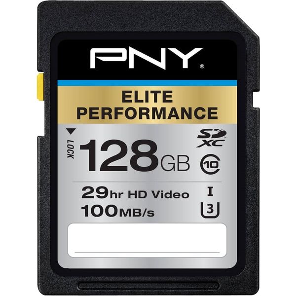 PNY PNYブランド EliteシリーズClass 10 U3 SDフラッシュメモリカード128GB P-SDX128U395-GE 1個（直送品）