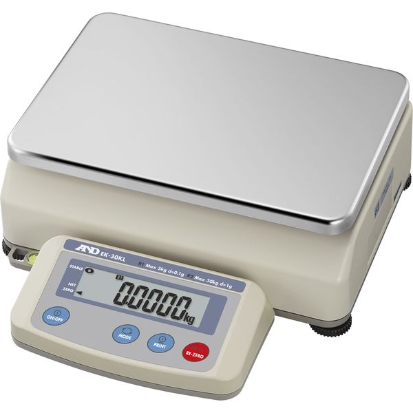 パーソナル電子天びん＜JCSS校正付＞EK30KL-JA-00J00≪ひょう量：30kg最少表示0.1g/1g≫　1台 エー・アンド・デイ（直送品）