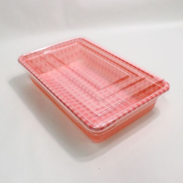 江戸川物産 デリカフードケース Mサイズ 10組入 ピンク MS-003 1パック×4（直送品）