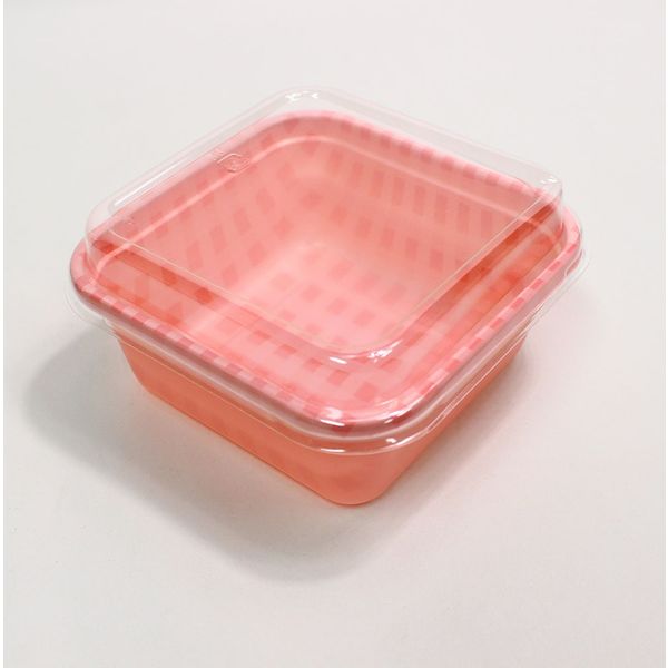 江戸川物産 デリカフードケース 深型 10組入 ピンク MS-005 1パック×4（直送品）