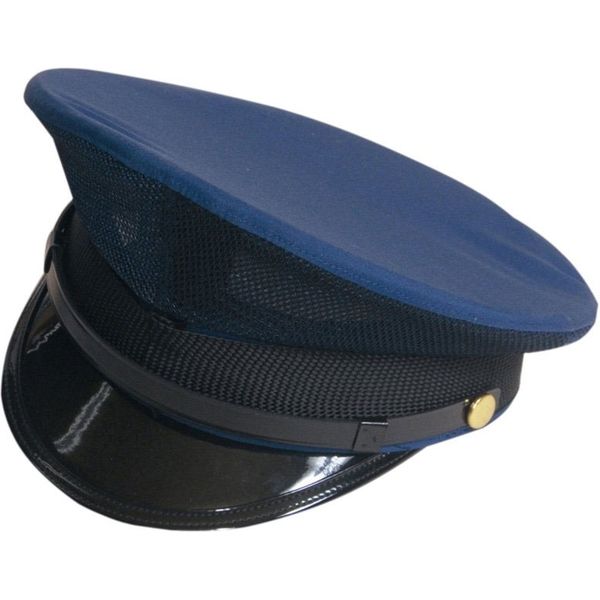 制帽 濃紺 サイドメッシュ 夏 警備等 モビメントコスモ 【警備用品】夏制帽 ナス紺 マチメッシュ 63cm