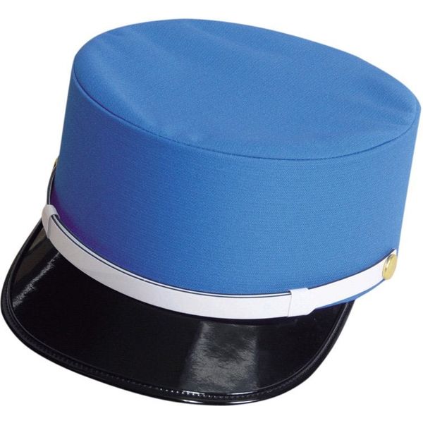 モビメントコスモ 【警備用品】夏用ドゴール帽 青 57cm 白あごひも 4304-57 1個（直送品）